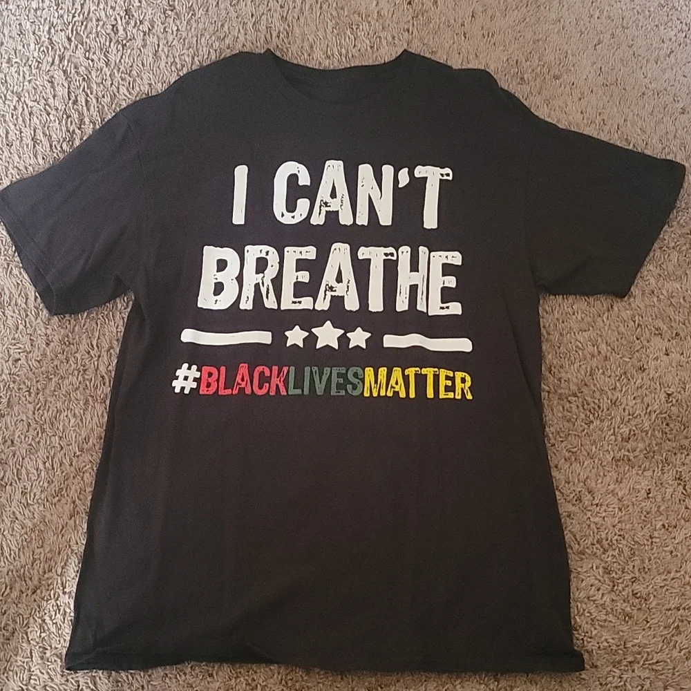 I Can't Breathe Black Lives Matter Tshirt BLM - Picture 1 of 2